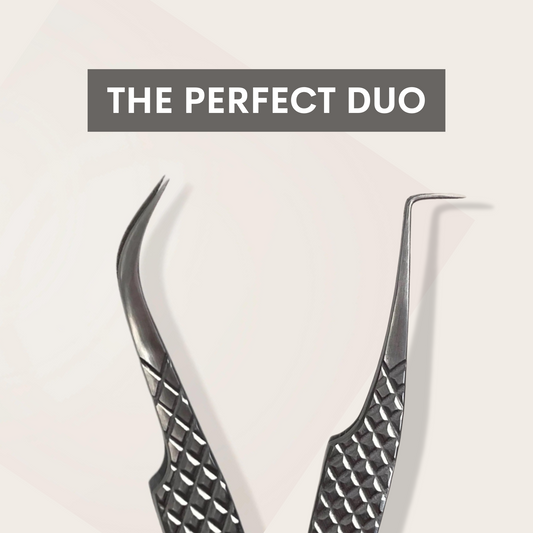 The Perfect Duo: 2 Pcs Fiber Tip Tweezers